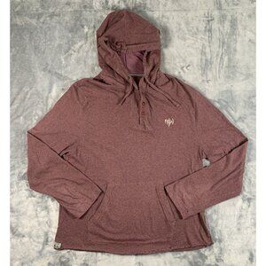 Not Of This World Hoodie Lightweight Burgundy Embroidered Men's XXL